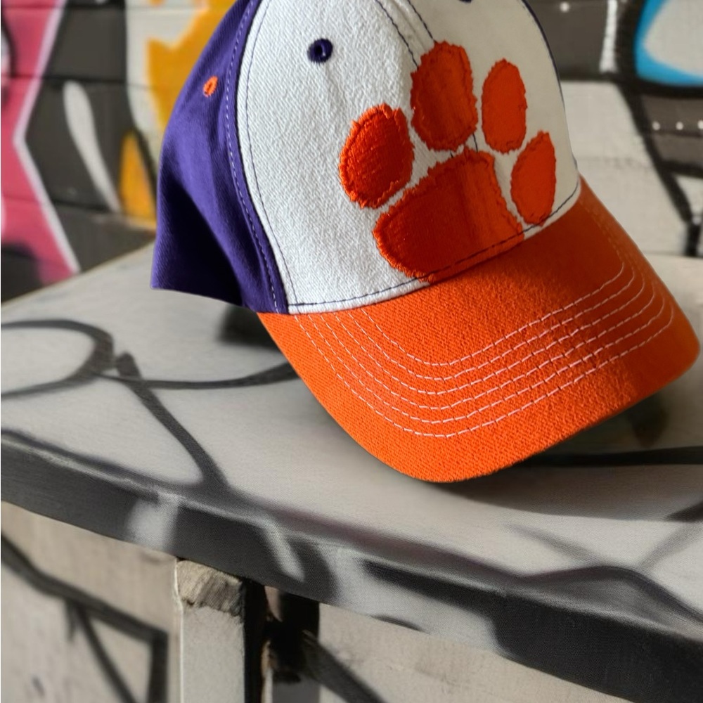 Orange and Purple Paw Print Cap